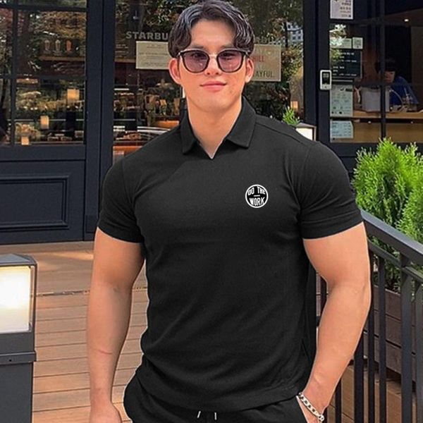 men's polos mens summer fitness shirt fashion short sleeve slim fit men streetwear tees cotton gym sports casual golf shirts, White;black
men's polos mens summer fitness shirt fashion short sleeve slim fit men streetwear tees cotton gym sports casual golf shirts, White;black