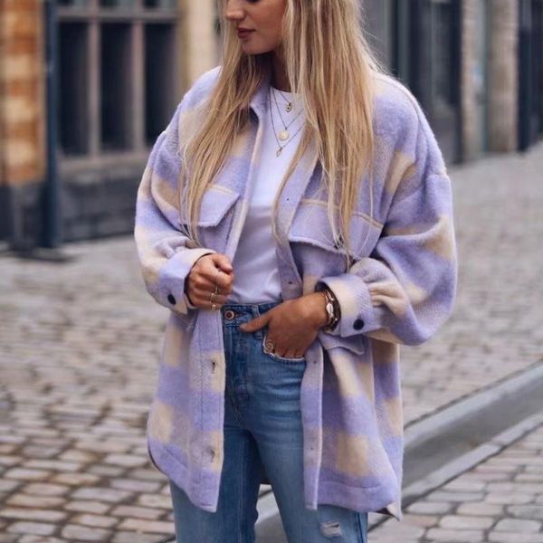 women's jackets stylish women 2021 long sleeve woolen coats ladies thick plaid coat female streetwear elegant girls oversize jacket chi, Black;brown
women's jackets stylish women 2021 long sleeve woolen coats ladies thick plaid coat female streetwear elegant girls oversize jacket chi, Black;brown
