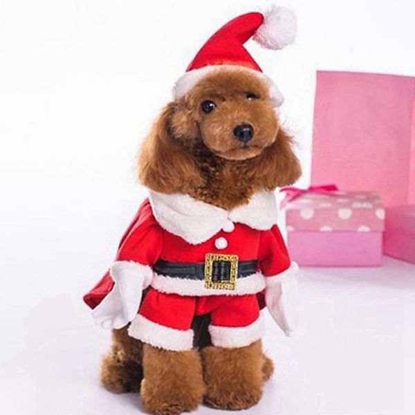 pet dog cat christmas santa claus costume xmas funny cosplay costumes suit with a cap clothes set apparel
pet dog cat christmas santa claus costume xmas funny cosplay costumes suit with a cap clothes set apparel