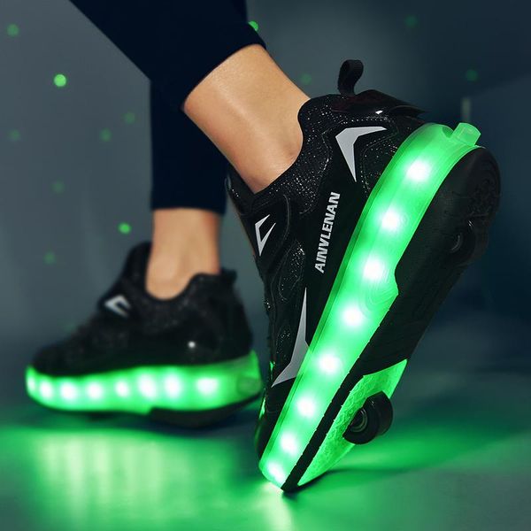 two wheels roller skate sneakers shoes with for kids boys girls led usb charging children boy girl tennis sneaker shoe athletic & outdoor, Black
two wheels roller skate sneakers shoes with for kids boys girls led usb charging children boy girl tennis sneaker shoe athletic & outdoor, Black