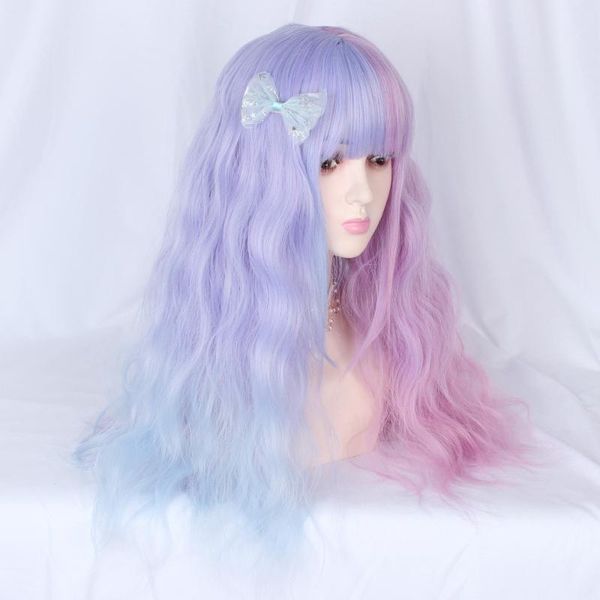 synthetic wigs aoosoo harajuku style powder blue wig long curly hair round face cosplay two-dimensional lolita sweet and cute natural, Black
synthetic wigs aoosoo harajuku style powder blue wig long curly hair round face cosplay two-dimensional lolita sweet and cute natural, Black