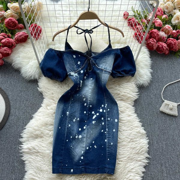 two piece dress new chic denim women fashion summer bow tied halter off-shoulder short sleeve print high waist slim mini party jea, White
two piece dress new chic denim women fashion summer bow tied halter off-shoulder short sleeve print high waist slim mini party jea, White