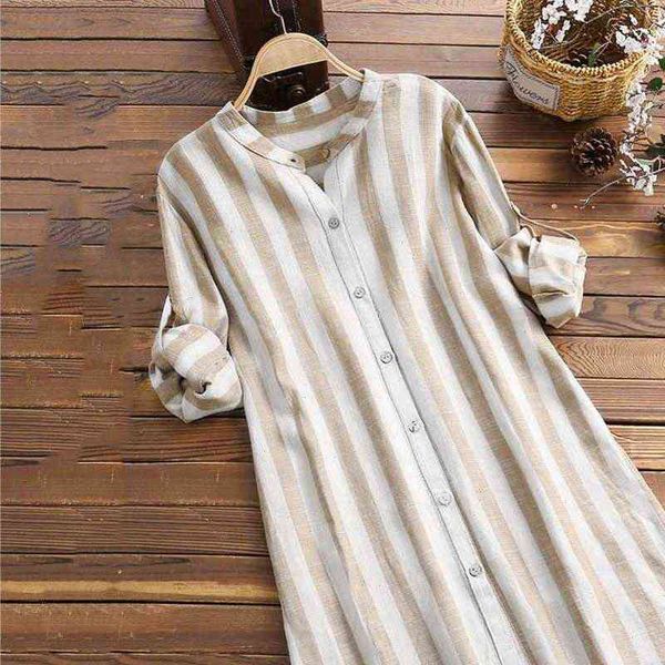 fashion women womens shirts loose long sleeve striped shirt casual blouse girl o neck plus size tunic t1g, White
fashion women womens shirts loose long sleeve striped shirt casual blouse girl o neck plus size tunic t1g, White