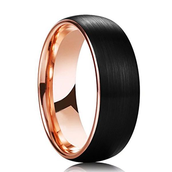 wedding rings fashion 8mm men black matte finish stainless steel ring rose gold inner domed engagement men's band wholesale, Slivery;golden
wedding rings fashion 8mm men black matte finish stainless steel ring rose gold inner domed engagement men's band wholesale, Slivery;golden