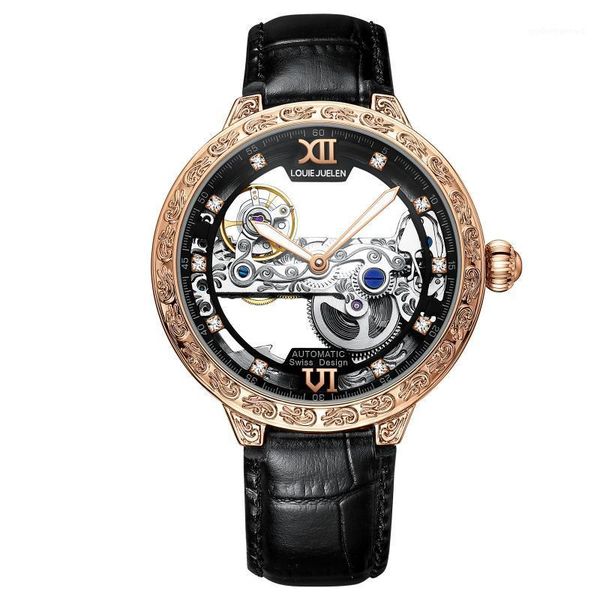 wristwatches men's automatic mechanical watches hollow transparent business diamond male clock waterproof luxury watch, Slivery;brown
wristwatches men's automatic mechanical watches hollow transparent business diamond male clock waterproof luxury watch, Slivery;brown