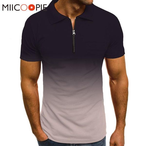 men's polos 2021 gradient shirt fashion zipper v-neck short sleeve t shirts men streetwear casual sportwear hombre, White;black
men's polos 2021 gradient shirt fashion zipper v-neck short sleeve t shirts men streetwear casual sportwear hombre, White;black