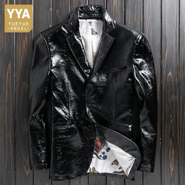 men's leather & faux men 100% natural blazer luxury business slim suit jackets fashion single breasted cowhide formal coat oversize 4xl, Black
men's leather & faux men 100% natural blazer luxury business slim suit jackets fashion single breasted cowhide formal coat oversize 4xl, Black