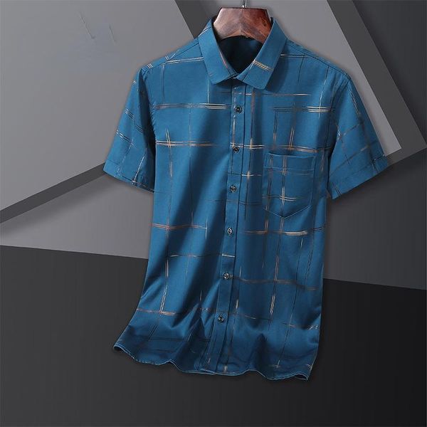 men's casual shirts stretch gilding short sleeve shirt summer leisure trend no iron middle-aged fromal business dress button up, White;black
men's casual shirts stretch gilding short sleeve shirt summer leisure trend no iron middle-aged fromal business dress button up, White;black