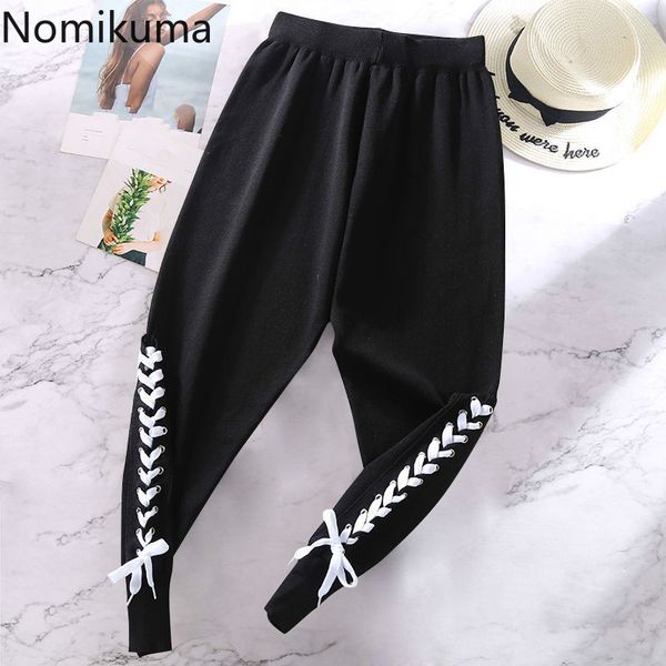 nomikuma autumn knitted harem pants korean cross bow bandage sweater pants causal stretch high waist anke trousers 6c792 210427, Black;white
nomikuma autumn knitted harem pants korean cross bow bandage sweater pants causal stretch high waist anke trousers 6c792 210427, Black;white