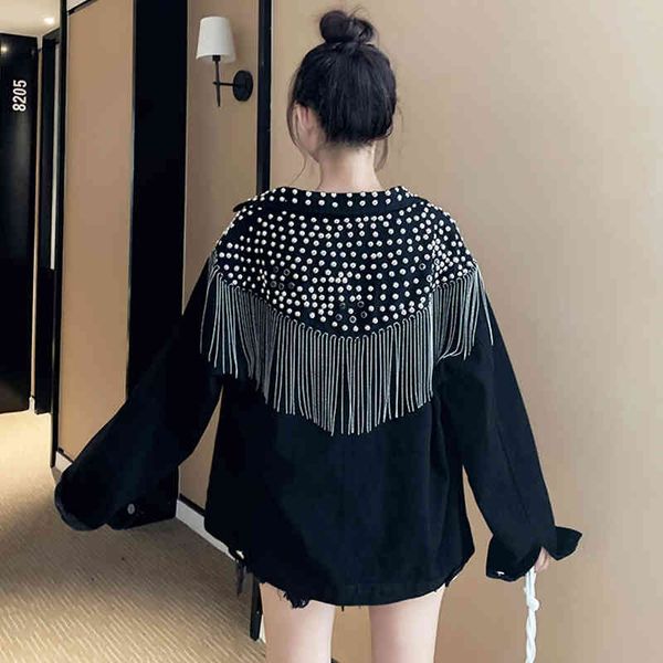 women's fur & faux tassel rivet denim jacket spring autumn fashion black jackets coats loose jeans streetwear g161 y9sx
women's fur & faux tassel rivet denim jacket spring autumn fashion black jackets coats loose jeans streetwear g161 y9sx