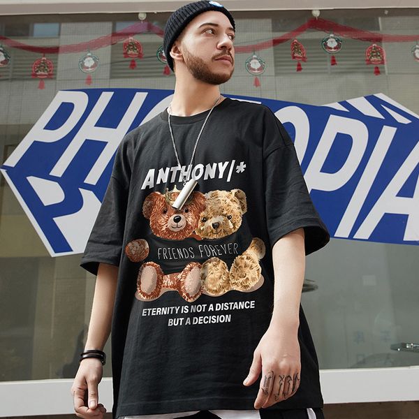 cute bear men's hip-hop t-shirt, high-quality, comfortable, breathable, fashionable street daily travel, home party, White;black
cute bear men's hip-hop t-shirt, high-quality, comfortable, breathable, fashionable street daily travel, home party, White;black