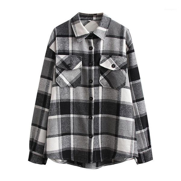 women's jackets women's women 2022 fashion with pockets plaid casual shirt coats retro long sleeve loose outerwear streetwear, Black;brown
women's jackets women's women 2022 fashion with pockets plaid casual shirt coats retro long sleeve loose outerwear streetwear, Black;brown
