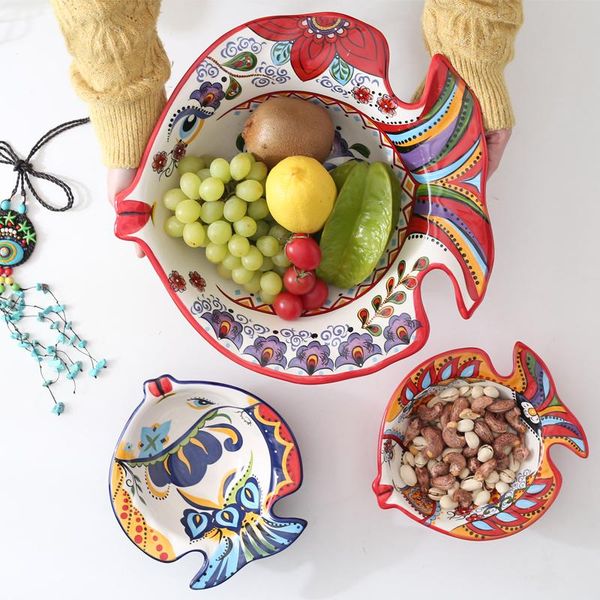 bohemia ceramic fruit plate fish shape 19 inch large capacity 2.6l soup noodle salad bowl retro dinnerware dishes & plates
bohemia ceramic fruit plate fish shape 19 inch large capacity 2.6l soup noodle salad bowl retro dinnerware dishes & plates