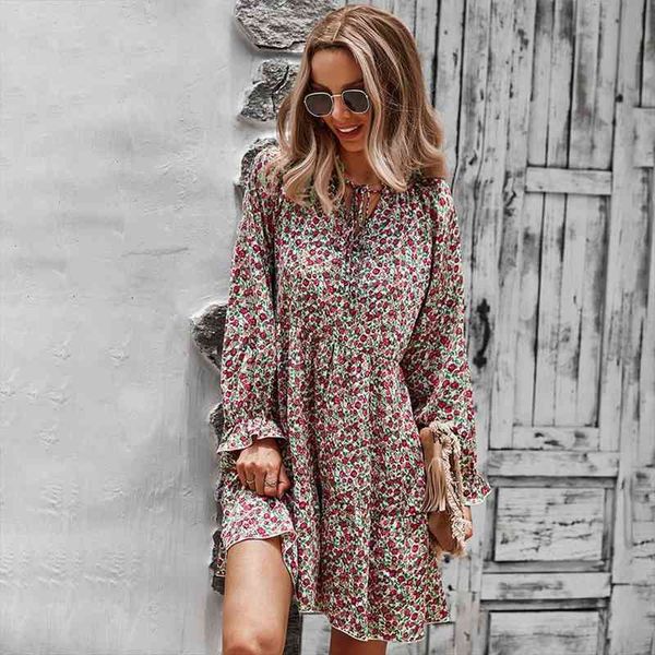 holiday style print short dress women casual lace up v neck full sleeve mini floral party dresses ladies elegant, Black;gray
holiday style print short dress women casual lace up v neck full sleeve mini floral party dresses ladies elegant, Black;gray