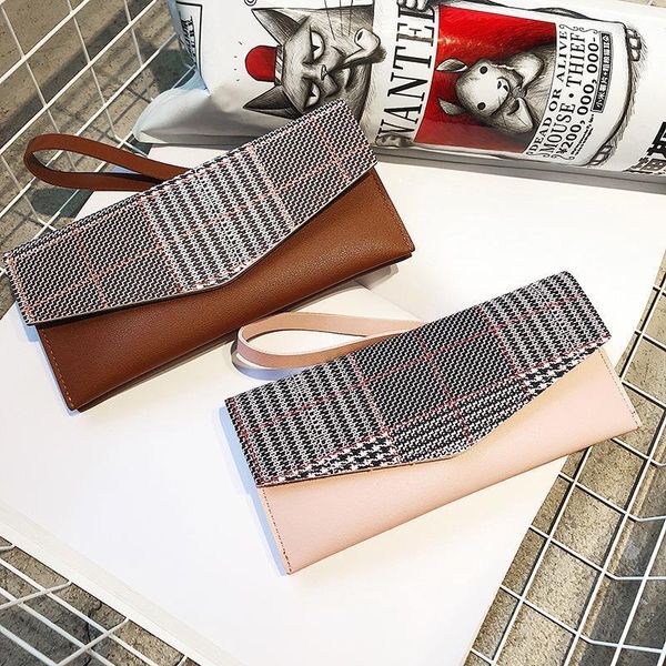 women wallet 2021 personalized color contrast lattice long large capacity multi card bag lady's hand purse, White
women wallet 2021 personalized color contrast lattice long large capacity multi card bag lady's hand purse, White