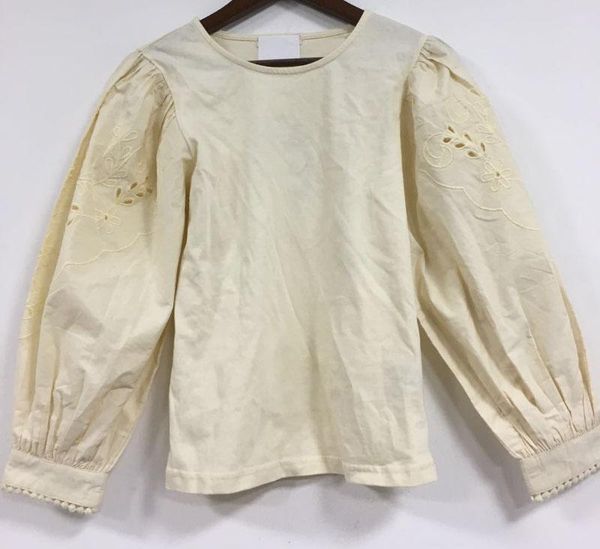 woman cotton broderie anglaise embroidered blouse round neck fashion 2021ss women's blouses & shirts, White
woman cotton broderie anglaise embroidered blouse round neck fashion 2021ss women's blouses & shirts, White