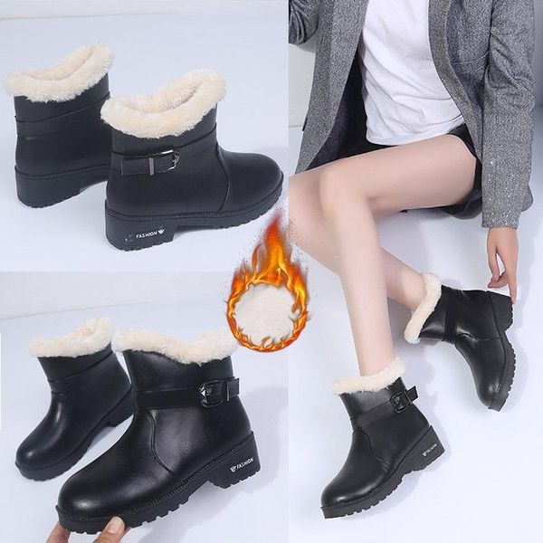 boots women's winter plush and thickened square heel round head buckle all kinds of shoes wholesale, Black
boots women's winter plush and thickened square heel round head buckle all kinds of shoes wholesale, Black