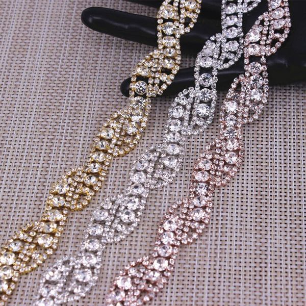 wedding sashes shiny glass crystal chain rhinestone trim silver decoration dress accessories, White
wedding sashes shiny glass crystal chain rhinestone trim silver decoration dress accessories, White