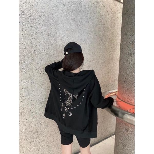 factory direct sale2021ss autumn and winter new back full style decoration heavy industry design hooded zipper coat, Black;brown
factory direct sale2021ss autumn and winter new back full style decoration heavy industry design hooded zipper coat, Black;brown