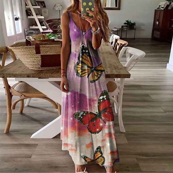 casual dresses butterfly print for women summer sundresses sleeveless camisole v-neck maxi tank long dress jupe longue femme, Black;gray
casual dresses butterfly print for women summer sundresses sleeveless camisole v-neck maxi tank long dress jupe longue femme, Black;gray