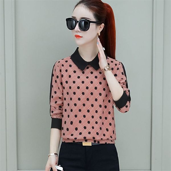 women spring autumn style blouses shirts lady casual peter pan collar polka dot printed blusas df2990 210401, White
women spring autumn style blouses shirts lady casual peter pan collar polka dot printed blusas df2990 210401, White