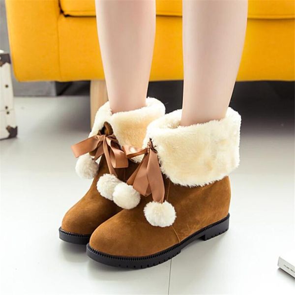 boots winter women's shoes zapatos de mujer suede personality cuffs cute bows pompoms luxury designer boot, Black
boots winter women's shoes zapatos de mujer suede personality cuffs cute bows pompoms luxury designer boot, Black