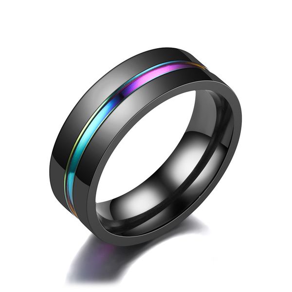 stainless steel black blue slot ring men's wedding rainbow rings women jewelry personality, Silver
stainless steel black blue slot ring men's wedding rainbow rings women jewelry personality, Silver