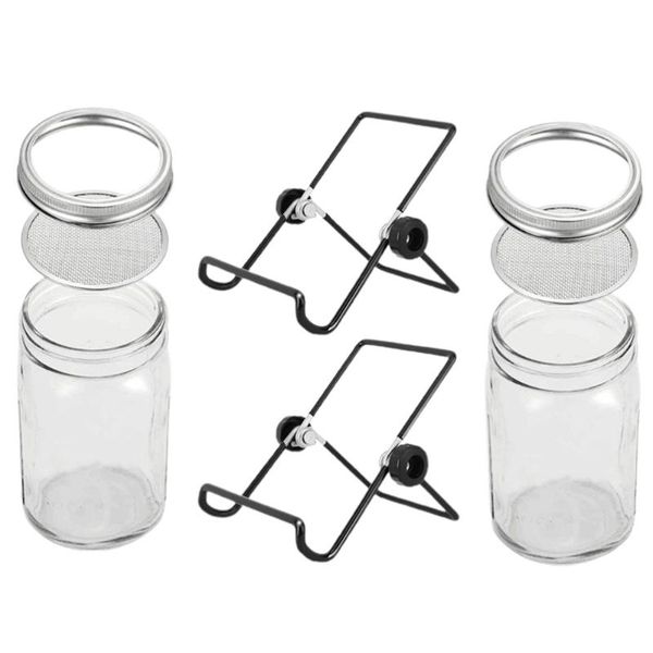 set stainless steel lid mason jars sprouters sprouting kit with racks (transparent) planters & pots
set stainless steel lid mason jars sprouters sprouting kit with racks (transparent) planters & pots