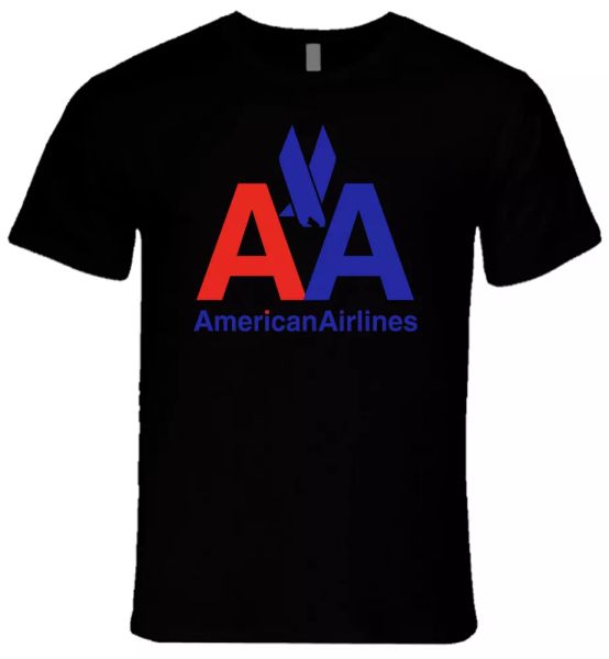 american airlines retro us airline logo tee men's black t-shirt size s-2xl, White;black
american airlines retro us airline logo tee men's black t-shirt size s-2xl, White;black
