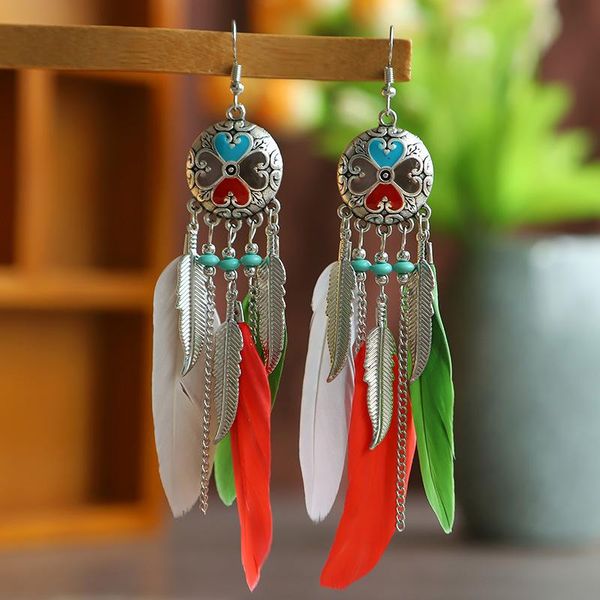 k- bohemian feather earrings rice beads female water drop tassel fashion accessories stud, Golden;silver
k- bohemian feather earrings rice beads female water drop tassel fashion accessories stud, Golden;silver