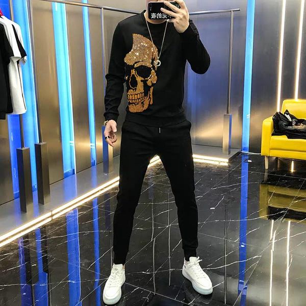men's tracksuits male diamond skull shiny winter track suit pants comfortable hoody loose oversize hoodie hip-hop sweatshirt, Gray
men's tracksuits male diamond skull shiny winter track suit pants comfortable hoody loose oversize hoodie hip-hop sweatshirt, Gray