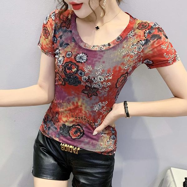 women's t-shirt fashion retro print t shirt women short sleeve o neck summer slim tshirt, White
women's t-shirt fashion retro print t shirt women short sleeve o neck summer slim tshirt, White