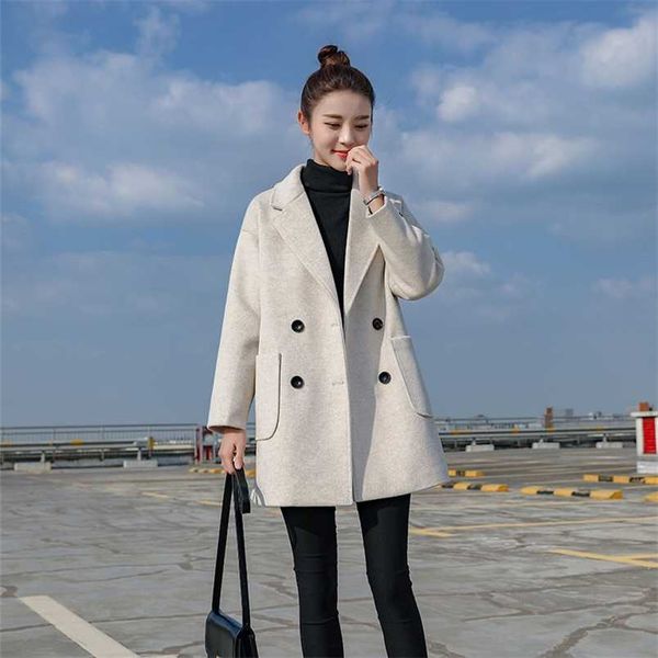 women jackets winter causal loose elegant black outwear long sleeve double breasted fashion female wool blend warm coat 211106
women jackets winter causal loose elegant black outwear long sleeve double breasted fashion female wool blend warm coat 211106