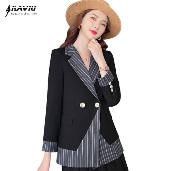 women's suits & blazers black patchwork blazer women 2021 autumn casual all match slim long sleeve jacket office ladies fashion work co, White;black
women's suits & blazers black patchwork blazer women 2021 autumn casual all match slim long sleeve jacket office ladies fashion work co, White;black
