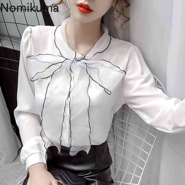 nomikuma bow tie collar long sleeve shirts women contrast color elegant chiffon blouse female korean fashion blusas mujer 3c370 210514, White
nomikuma bow tie collar long sleeve shirts women contrast color elegant chiffon blouse female korean fashion blusas mujer 3c370 210514, White