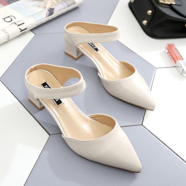 slippers women's leisure baotou cool slipper woman sharp one word rough half tide summer high heels sandals leather shoes, Black
slippers women's leisure baotou cool slipper woman sharp one word rough half tide summer high heels sandals leather shoes, Black