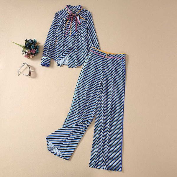 women's two piece pants european spring for american women's clothing with long sleeves and bow ties striped pants fashion suits k, White
women's two piece pants european spring for american women's clothing with long sleeves and bow ties striped pants fashion suits k, White
