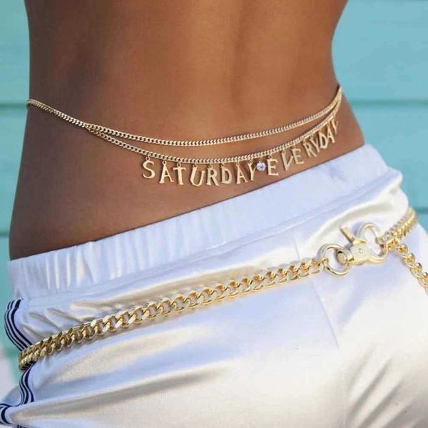 2021 custom monday to sunday metal body letter waist chain belt for women diy letters belly body jewelry chain waistband p0811, Silver
2021 custom monday to sunday metal body letter waist chain belt for women diy letters belly body jewelry chain waistband p0811, Silver