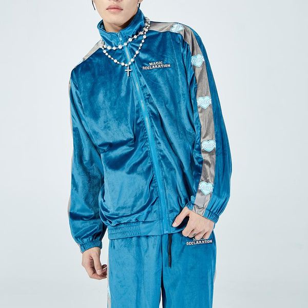 men's jackets retro sleeve striped embroidery velvet mens and womens casual oversize streetwear harajuku vibe style fleece coats, Black;brown
men's jackets retro sleeve striped embroidery velvet mens and womens casual oversize streetwear harajuku vibe style fleece coats, Black;brown