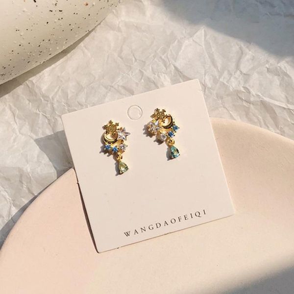silver needle copper material colorful cubic zirconia star moon drop earrings for women luxury chic small dangle earring & chandelier
silver needle copper material colorful cubic zirconia star moon drop earrings for women luxury chic small dangle earring & chandelier