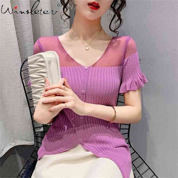 summer korean clothes knit t-shirt v-neck buttons patchwork irregular women short sleeve ruffles tees t13404a 210421, White
summer korean clothes knit t-shirt v-neck buttons patchwork irregular women short sleeve ruffles tees t13404a 210421, White