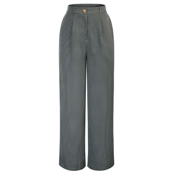 women's leggings women vintage long wide-leg design pants high waist plaided trousers casual spring autumn female, Black
women's leggings women vintage long wide-leg design pants high waist plaided trousers casual spring autumn female, Black