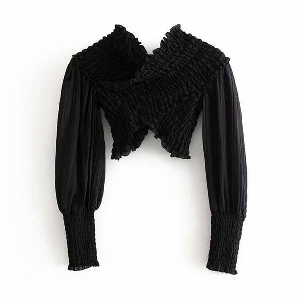 fashion chiffon black cropped blouse women crossover v neck stretchy shirt long sleeve off shoulder stylish bodycon women's blouses, White
fashion chiffon black cropped blouse women crossover v neck stretchy shirt long sleeve off shoulder stylish bodycon women's blouses, White