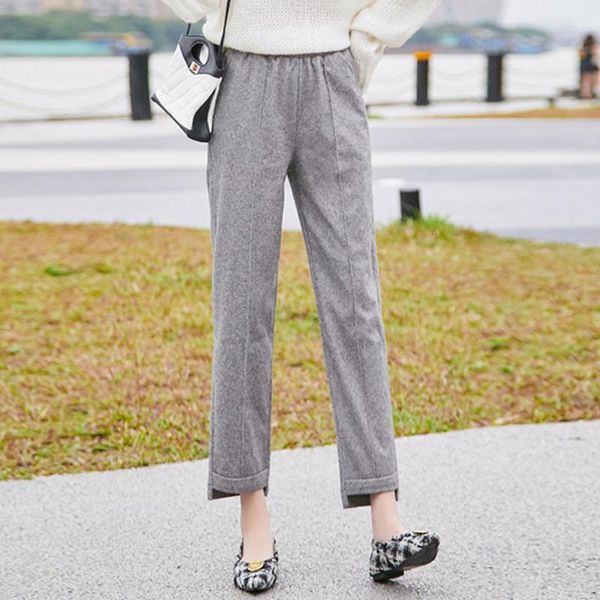 women's pants & capris spring autumn solid casual woman wool pencil elastic high waist loose ladies trousers full length warm for femal, Black;white
women's pants & capris spring autumn solid casual woman wool pencil elastic high waist loose ladies trousers full length warm for femal, Black;white