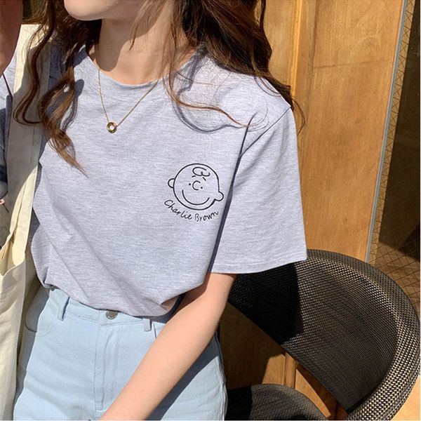 5colors summer korean style print short sleeve t-shirt womens loose breif tees shirt femme (x1783) 210423, White
5colors summer korean style print short sleeve t-shirt womens loose breif tees shirt femme (x1783) 210423, White