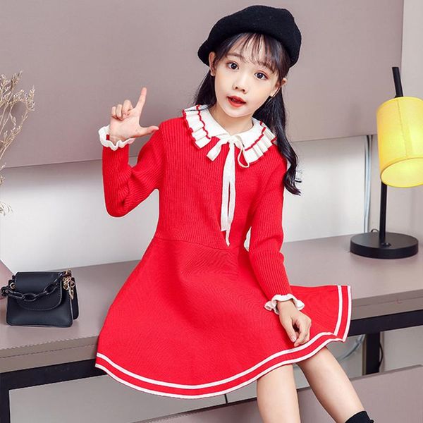 girl's dresses 2021 autumn and winter girls dress fashion style children's princess girl knitted sweater, Red;yellow
girl's dresses 2021 autumn and winter girls dress fashion style children's princess girl knitted sweater, Red;yellow