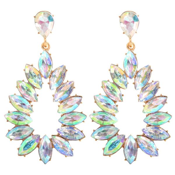 sparkly ab color rhinestone water drop dangle earrings for women statement crystal jewelry wedding party, Silver
sparkly ab color rhinestone water drop dangle earrings for women statement crystal jewelry wedding party, Silver
