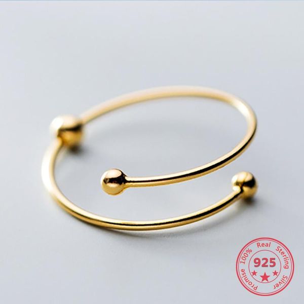 cluster rings 925 sterling silver trendy simple beads no fade gold open women fine jewelry, Golden;silver
cluster rings 925 sterling silver trendy simple beads no fade gold open women fine jewelry, Golden;silver