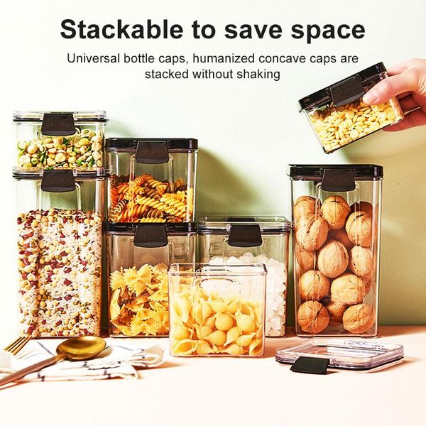 different capacity plastic sealed kitchen storage box transparent canister keep fresh clear container bottles & jars
different capacity plastic sealed kitchen storage box transparent canister keep fresh clear container bottles & jars