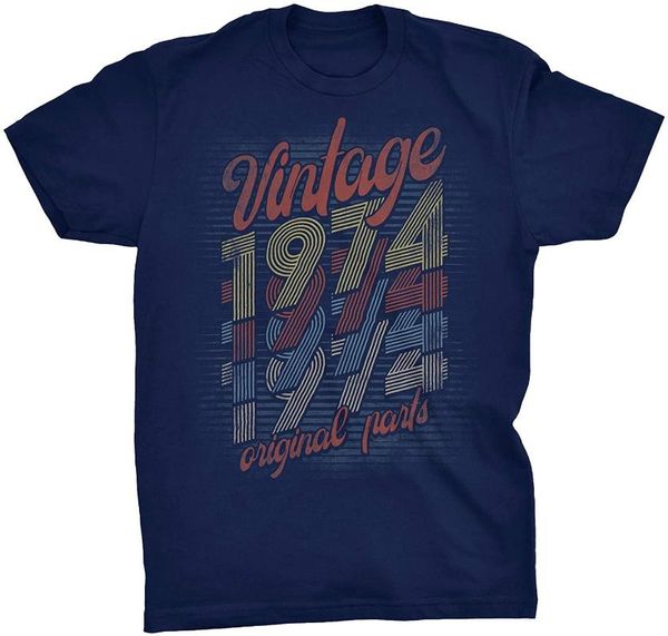 men's t-shirts 47th birthday gift for men - vintage 1974 original parts retro shirt, White;black
men's t-shirts 47th birthday gift for men - vintage 1974 original parts retro shirt, White;black
